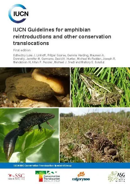 Cover of IUCN Guidelines for amphibian reintroductions and other conservation translocations