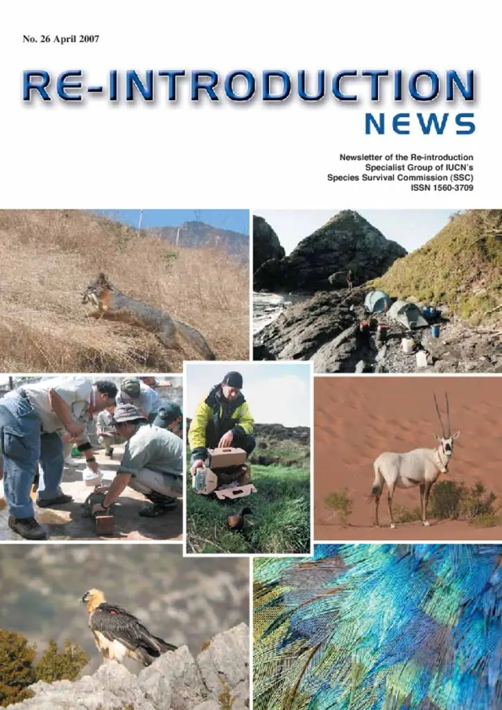 Cover of Re-introduction News April 2007