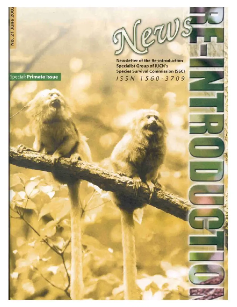 Cover of Guidelines for Nonhuman Primate Reintroductions