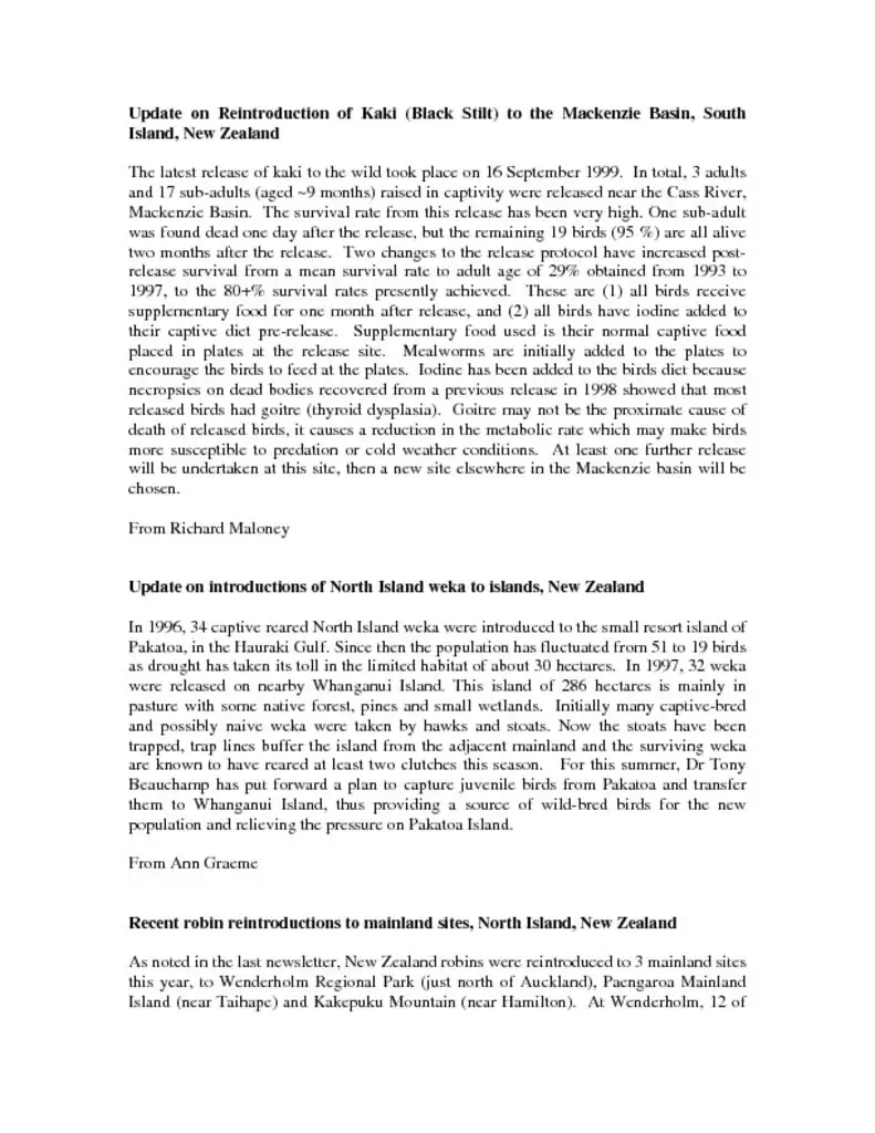 Cover of RSG Oceania Newsletter 1999