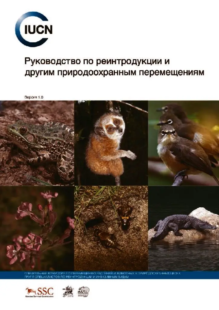 Cover of Guidelines for Reintroductions and Other Conservation Translocations – Russian