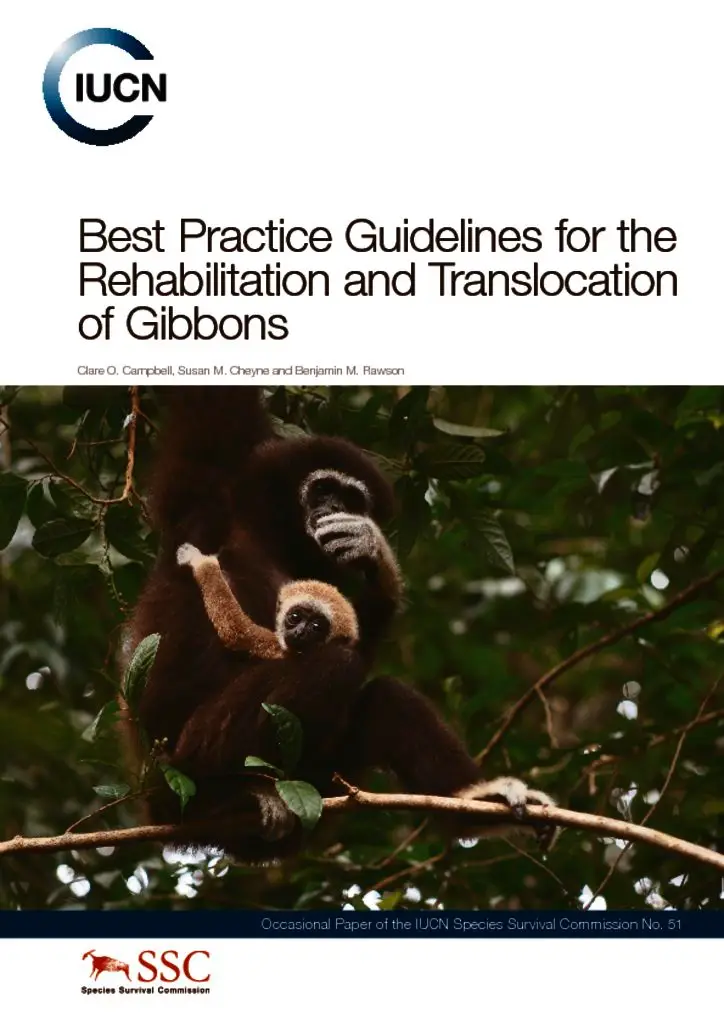 Cover of Guidelines for the Rehabilitation and Translocation of Gibbons